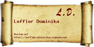 Leffler Dominika névjegykártya